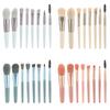New 8 Mini Makeup Brushes Portable Soft Bristle Makeup Brush Set Beauty Tools Foundation Brush Loose Powder Brush Eye Shadow Brush