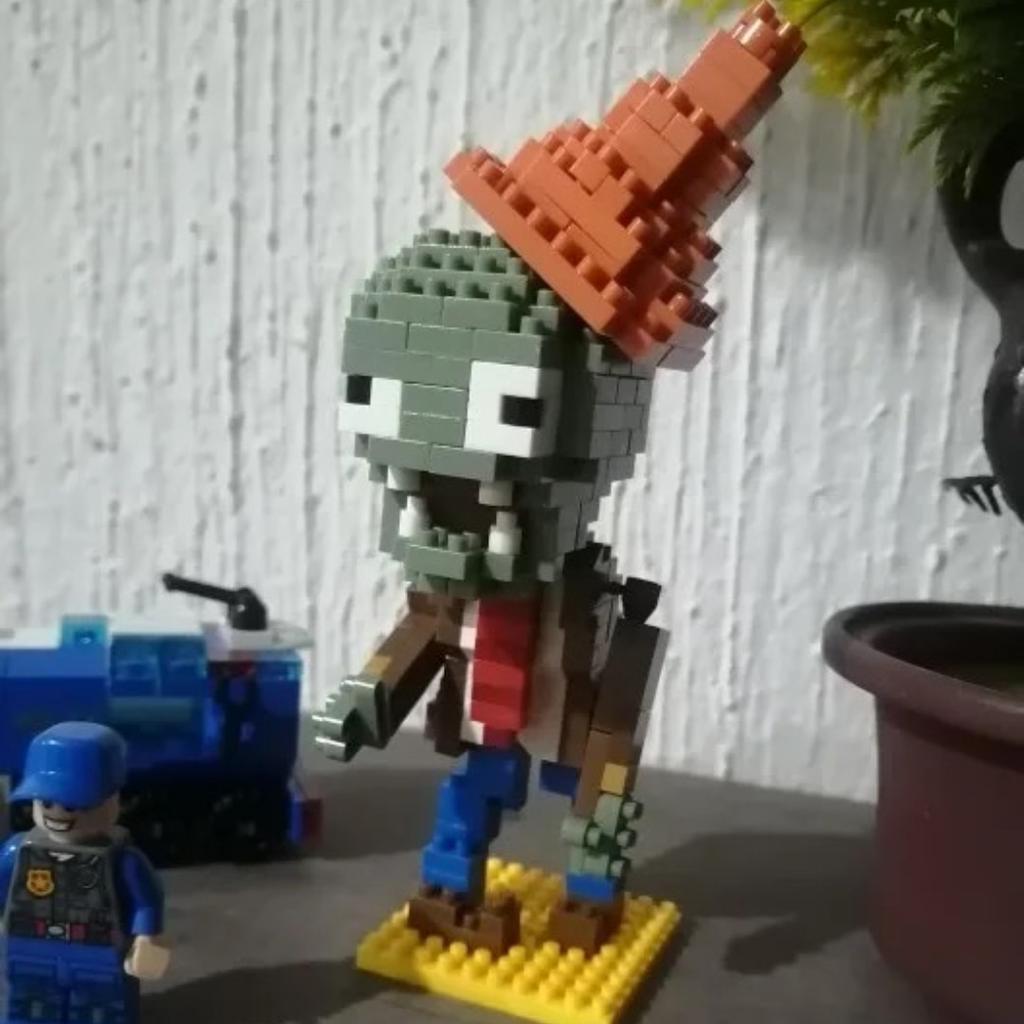 Растения VS Зомби Блоки Маленькие Мультяшные Мини Строительные Блоки Горохострел Подсолнух Хрумкалка Сборка Модель Действия Кукла Игрушка для Детей