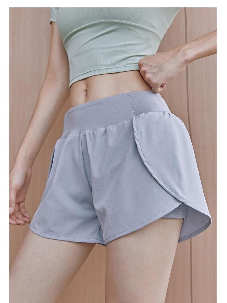 Women's High-Waisted Quick-Dry Sports Shorts for Yoga and Running