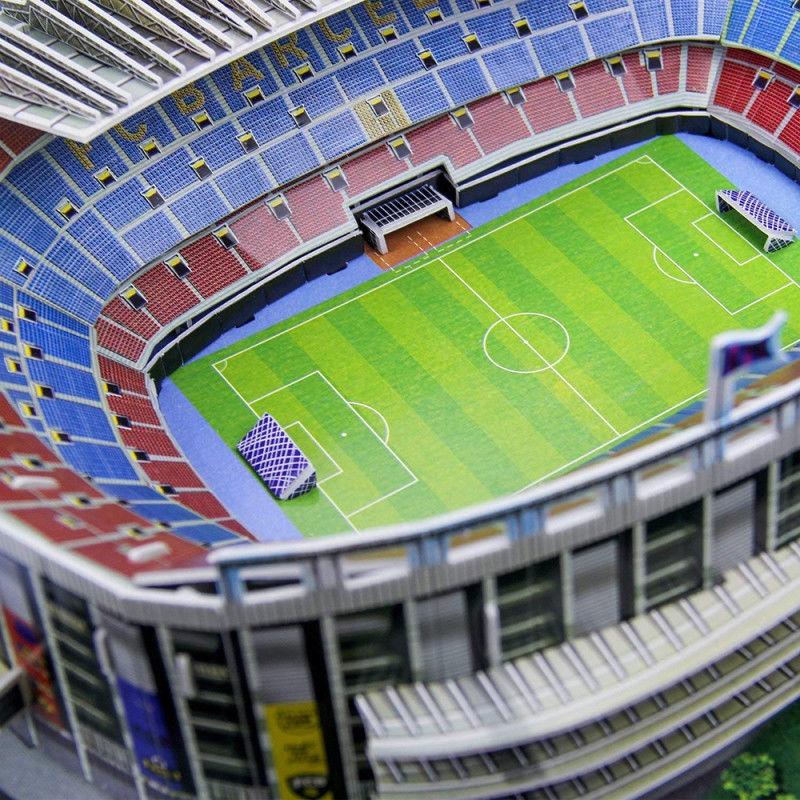 Изысканный 3D-пазл стадиона «Камп Ноу» в Барселоне, модель-головоломка футбольного клуба
