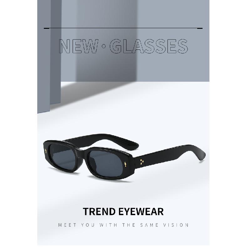 Rice stud small frame sunglasses for women, sun protection, and street style