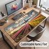 Nature Library Travel Theme Customized Mouse Pad Personalized Print Name Text Desk Mat For Home Office Table Decor