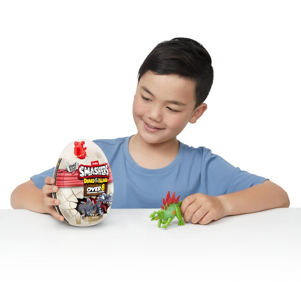 Smashers ZURU Dino Iceland Stegosaurus Dinosaur Slime Sand Surprise Toy Figure Gift for Boys and Girls