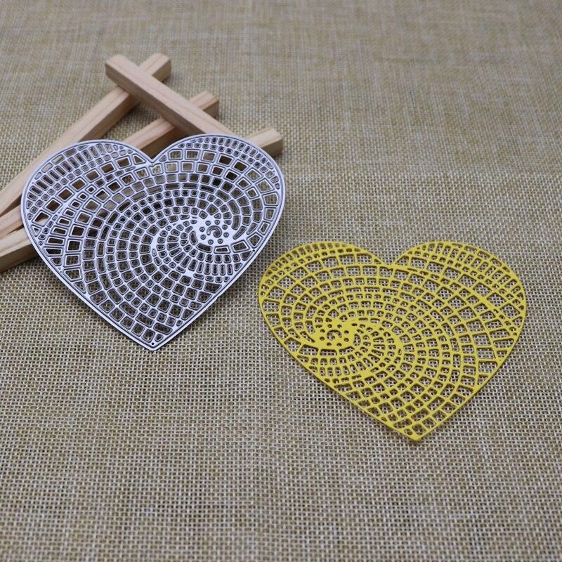 1 Pcs Heart Design Metal Die Cutting Dies Stencil Scrapbooking Photo Album Card Paper Craft DIY