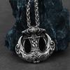 Viking Crow Thor's Hammer Anchor Pendant Necklace Men's Talisman Necklace Ornament