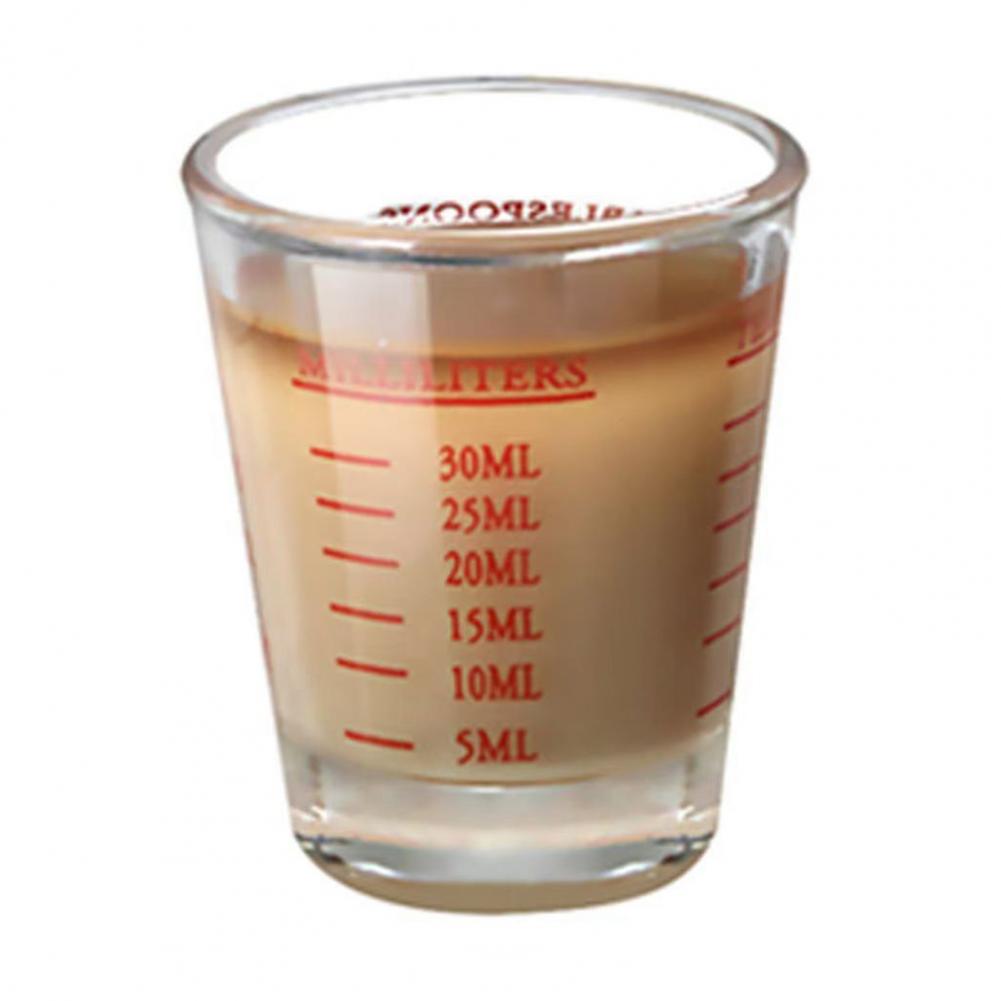 Стопки с мерными делениями – Прочный стеклянный мерный джиггер для эспрессо, бара, выпечки, кухни и коктейльных аксессуаров