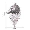 Women Nordic Goth Black Metal Bronze Viking Shirt Accessory Badge Wolf Head Brooch Lapel Pin