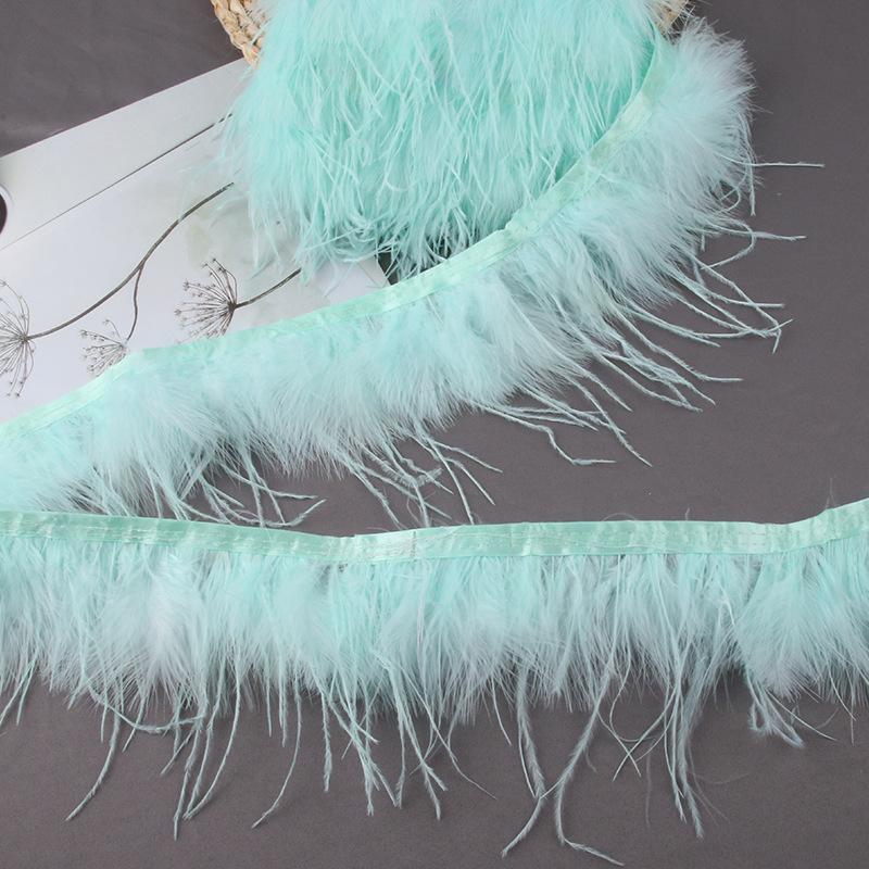Ostrich Fur Turkey Feather Cloth Belt Diy Feather Handicraft Jewelry Clothing Luggage Decoration Material