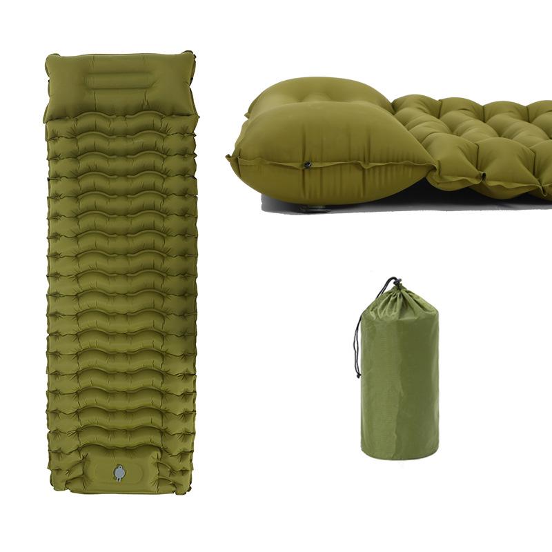Inflatable Moisture-Proof Camping Sleeping Pad with Splicing Double Mattress Feature