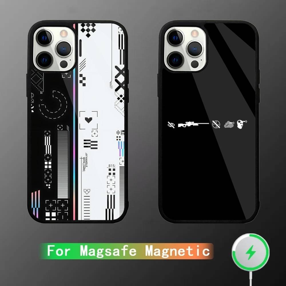 Матовый чехол для телефона CSGO Printstream Для iPhone 17,16,15,14,13,12,11,Pro,Max,Plus,Mini,SE4,E Магнитный Magsafe Беспроводная зарядка