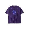 Kyrie Series Letter Logo Print Round Neck Short Sleeve Drop Shoulder T-Shirt Unisex T-Shirts Deep-Purple 172421114-3
