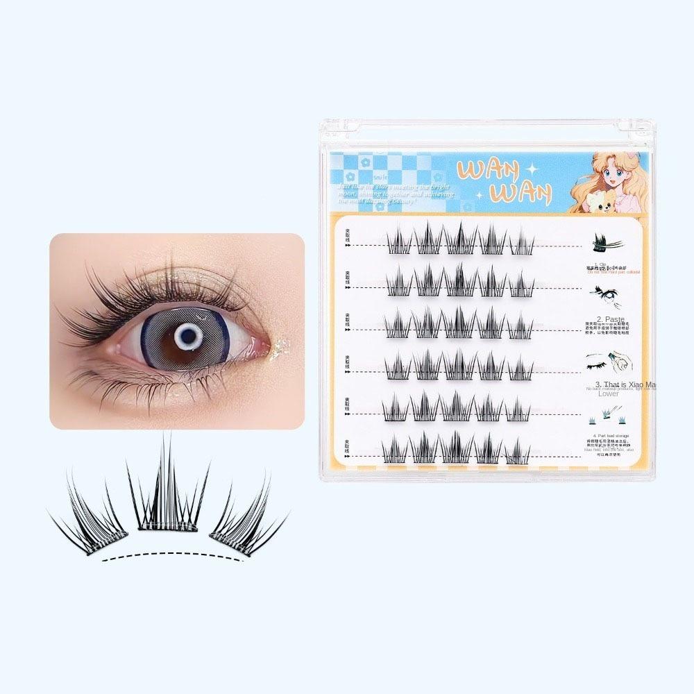 Sweet Adhesive False Eyelashes Makeup False Eyelash Clusters Grafting Lashes