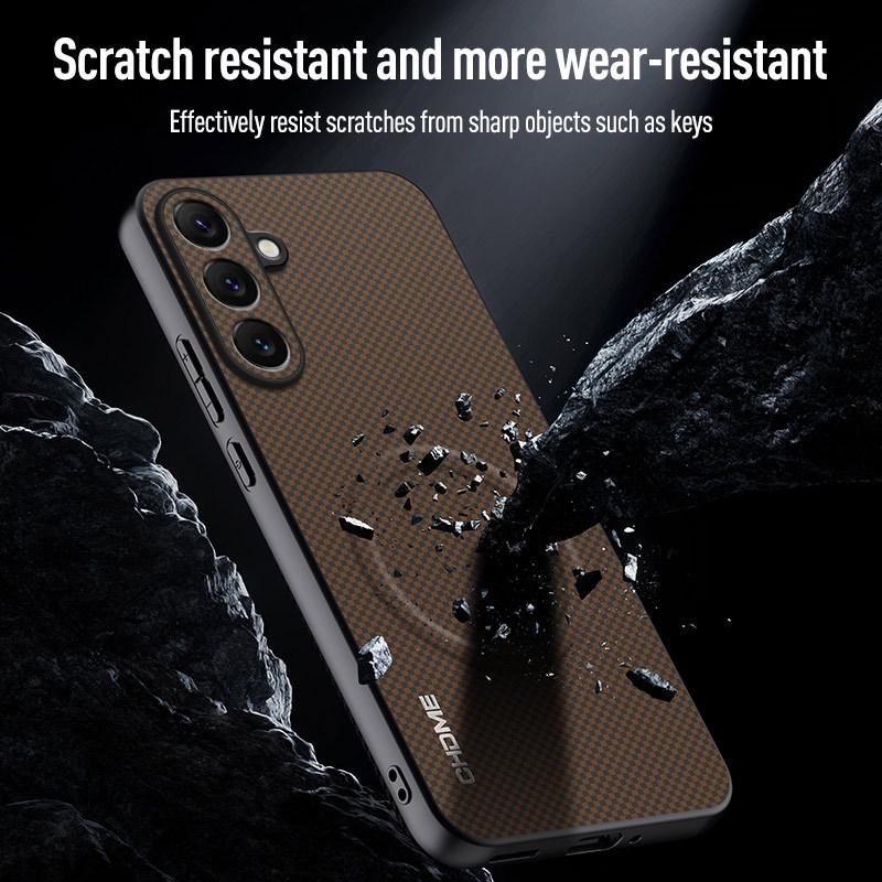 Совместимо с Samsung S26 Ultra и S25 Edge/FE: Новый магнитосодержащий противоударный чехол для телефона с текстурой
