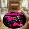 Jinx Print Round Rug, Washable Floor Carpet, For Entryway Dorm Laundry Room Office Study, Home Decor Birthday Christmas Gift