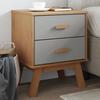 VidaXL Bedside Table, Bedside Cabinet with Legs, Nightstand with Storage, Bedroom Nightstand, Modern, Grey and 358583