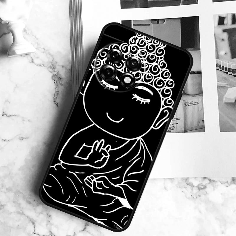 Cute Buddha Monk Zen Buddhism Case For OnePlus 12 12R 11 9 10 Pro 10R 9R 8T 10T Nord 3 CE 2 Lite 2T N10 N20 N30 CE4 Cover