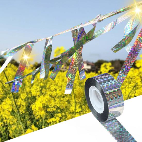 Bird Scare Tape Double Side Reflective Flash Ribbon 50m/80m Bird Repellent Tape Scare Birds Away for House Yard Garden Orchard Patio