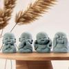 4PCS New Chinese Style Buddha Statue Zen Little Monk Ornaments New Monks Buddhism Figurines
