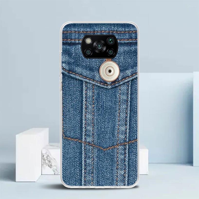 Jeans Cowboy Denim Printed Phone Case For Xiaomi Poco F7 Ultra X5 X6 X7 Pro M7 Redmi 15C 15 13C 13 12C 12 10C 10 10A 9 9C 9A 9T