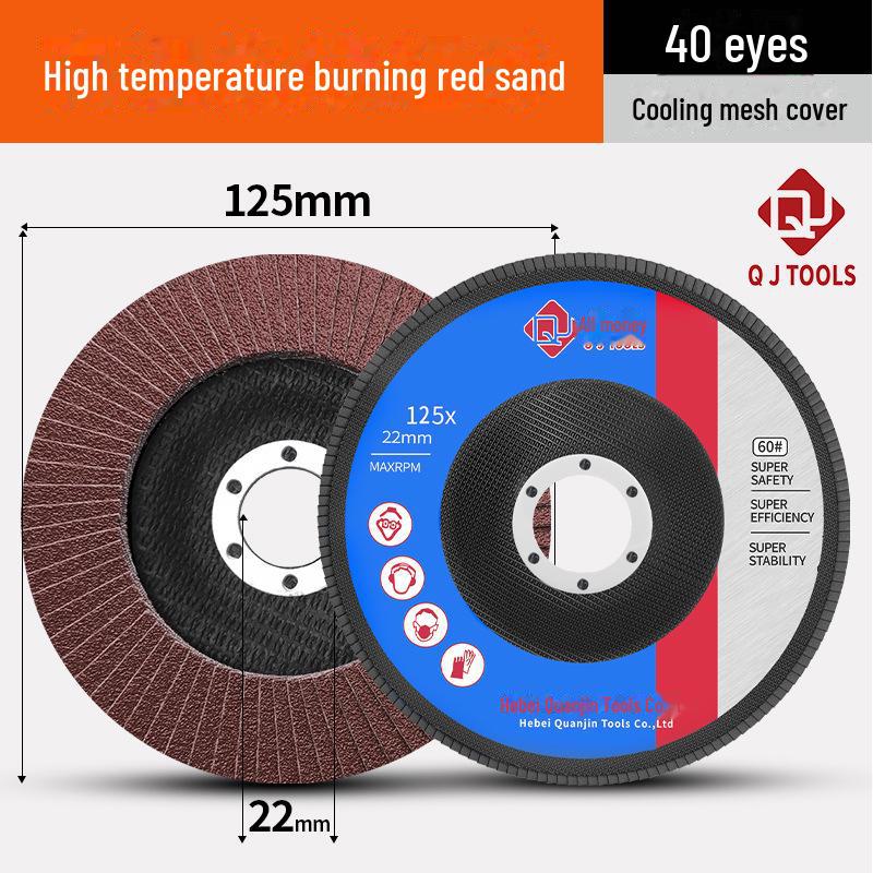 125 Type Stainless Steel Shutter Blade Grinding Disc for Angle Grinder - Thickened Flat Polishing Wheel