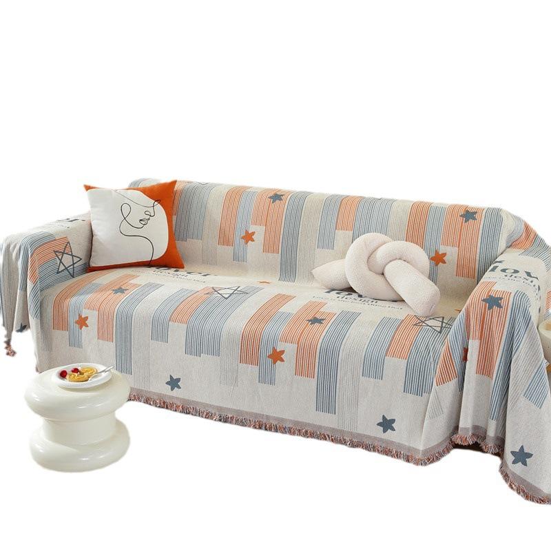 Чехол для дивана с геометрической линией, тканевый чехол для дивана, полное покрытие, универсальный чехол для дивана, пыленепроницаемый чехол для диванной подушки