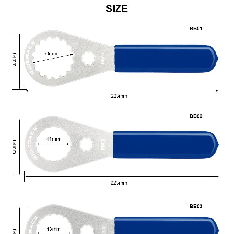 Ключ для каретки велосипеда BB Инструмент для снятия и установки каретки 39/41/44/46/49 мм для Shimano BBR9000 SRAM IXF DUB BSA30