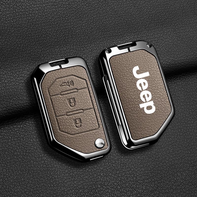 Совместимый чехол для ключа Jeep для Compass, Renegade, Cherokee, Grand Commander, Grand Cherokee