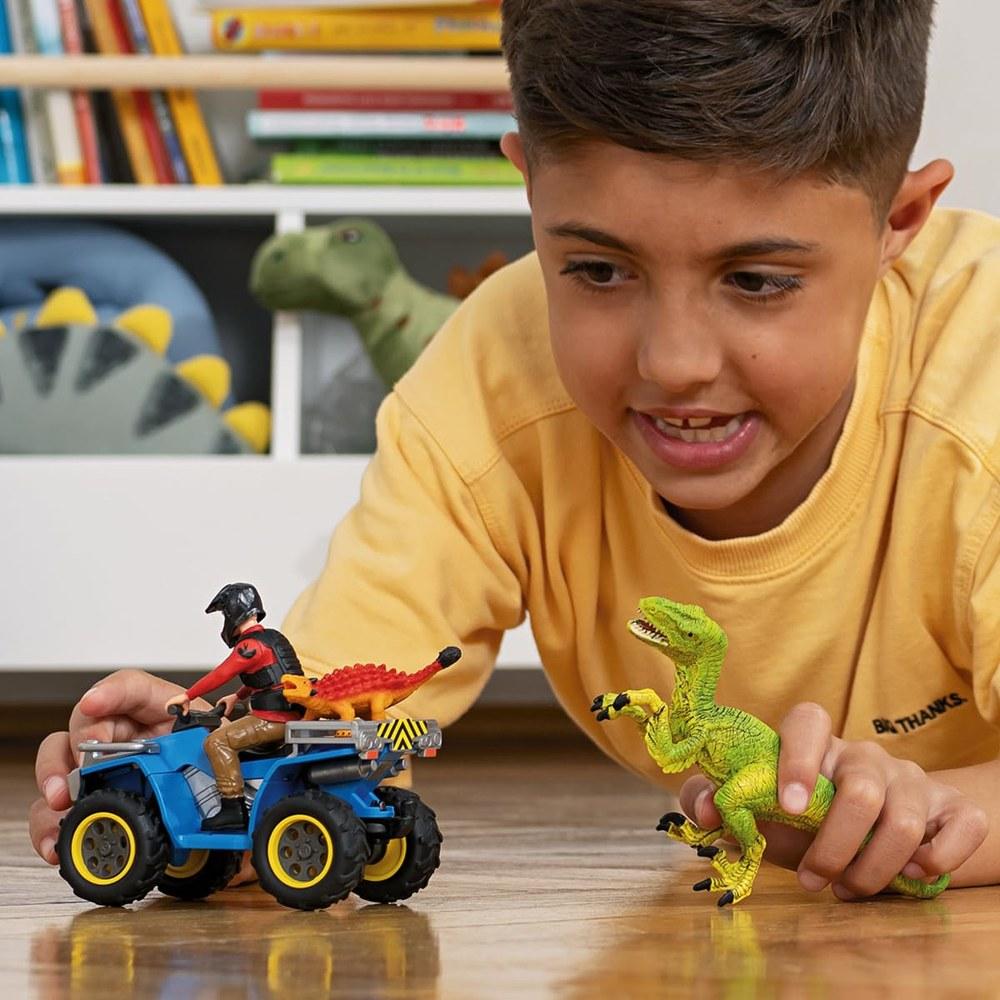 Фигурка Schleich Динозавр Велоцираптор и Квадроцикл 41466