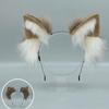 Anime Headband with Plush Beast Ear Cosplay Headpiece Costume Accessory Canine Dogs Ear Headband Halloween Party Decor  Canine earband card