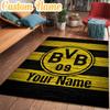 Custom Name Bvb 09 Football Club Rug Office Rug Chair Mat Non Slip Carpet Rugs for Bedrooms Dining Room Living Room Home Decor gifts