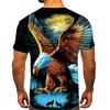 Night Eagle T-shirt 3d Print T Shirt Summer Men's Oversized Short Sleeve Tops Tees Men's Designer Clothing