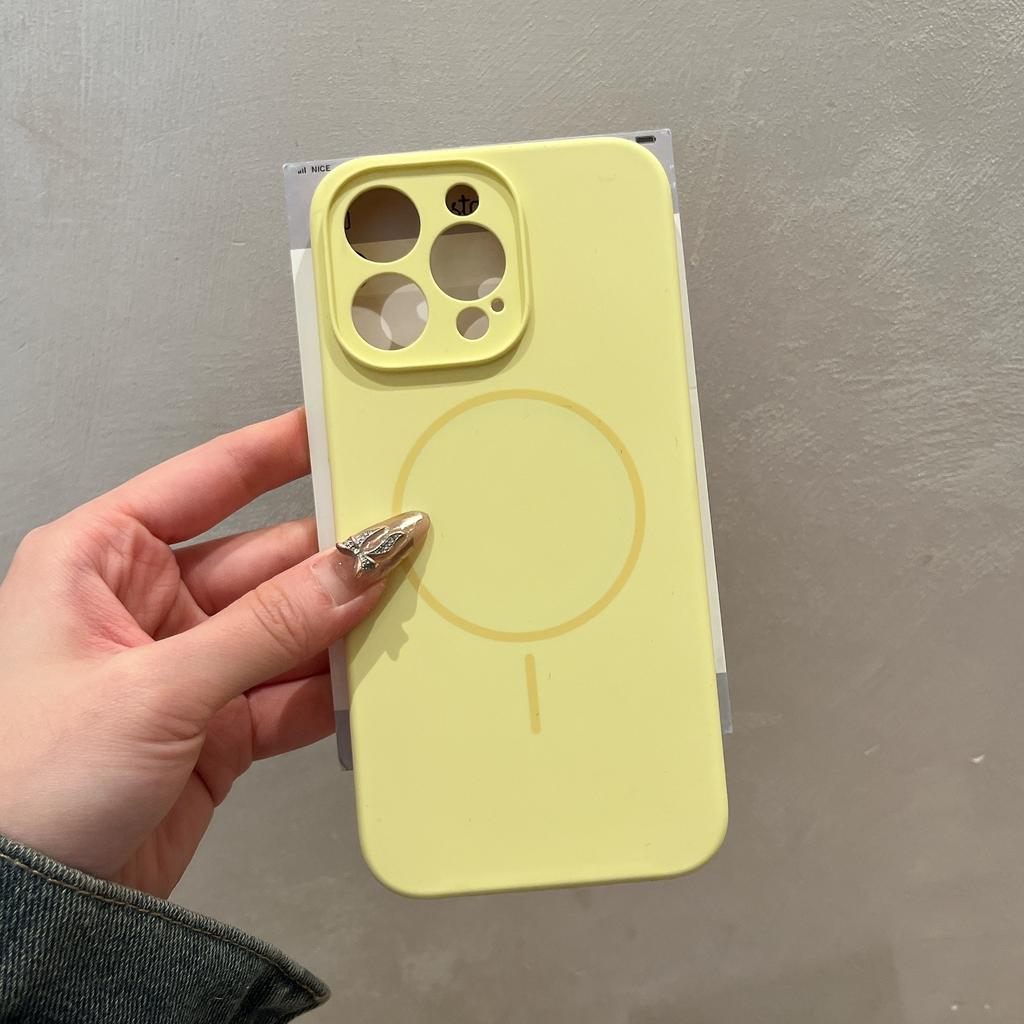 Применимо к iPhone 17 чехол для мобильного телефона из жидкого силикона с тонким кольцом, магнитный, Apple 16promax, чехол с мелкими отверстиями, полностью защитный