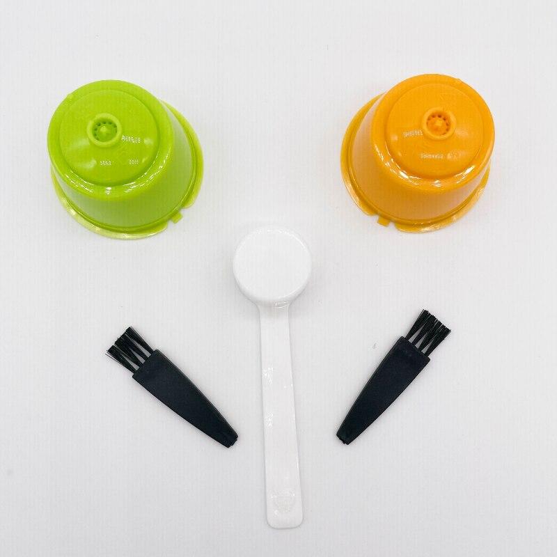 Многоразовые кофейные капсулы, фильтр-чашка для Nescafe Dolce Gusto, многоразовые колпачки, ложка-кисть, фильтр-корзины, мягкий вкус, сладкий
