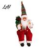 Indoor Festive Shelf Sitter Christmas Sitting Santa Claus Figurine Cute Doll with Gift Bag Winter Seasonal Room Accent And Presents for Holiday Home