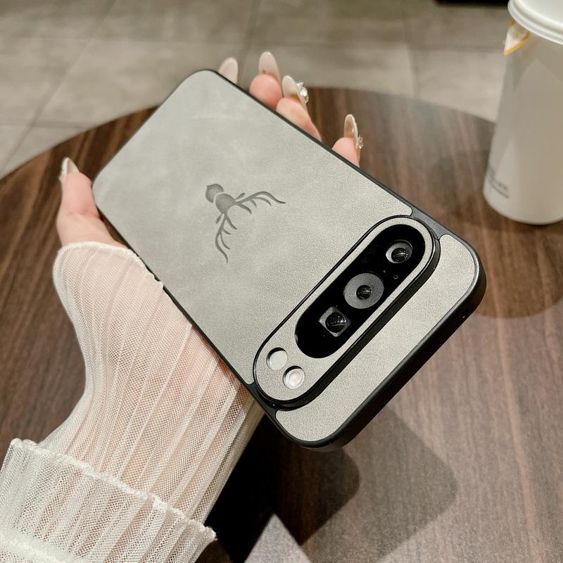 Матовый кожаный чехол с рисунком оленя для Google Pixel 9 Pro XL 8A 8 Pro 7A 7, однотонный мягкий ударопрочный тонкий чехол для телефона из ТПУ