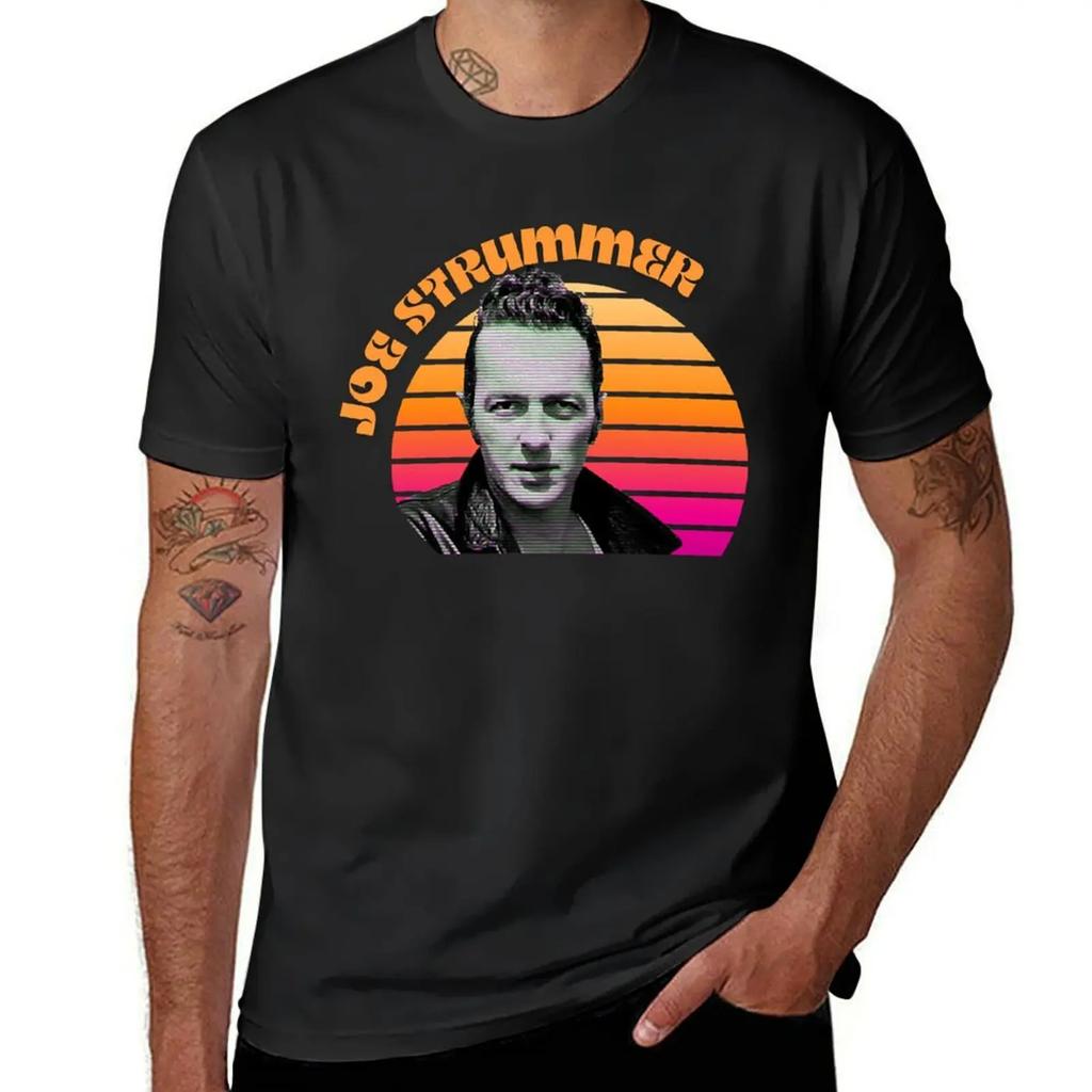 Joe Strummer unisex T-Shirt Tops Blanks Oversized Mens Graphic unisex T-Shirts Anime