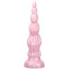 MinYn Anal Plug Pink with Suction Cup Concave and Convex Liquid Silicone 8.6cmX36.6cm