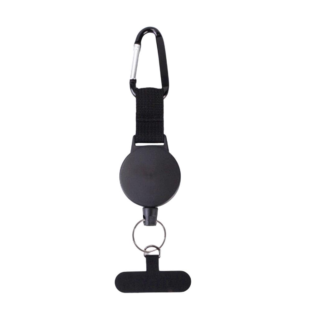 Retractable Anti-Theft Phone Holder, Carabiner Clip Phone Buckle, Rotating Lock, D-Shaped, Square, Shark, Strap Options, Tether