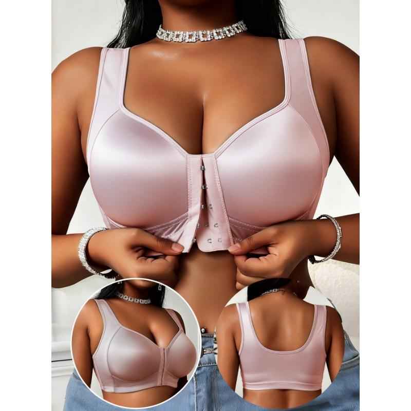 Women S Front Closure Push Up Plus Size Smooth Sports Bra No Underwire