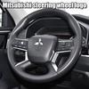 For Mitsubishi Pajero Space Star Xpander Ralliart Delica ASX 1Pc Mitsubishi Logo Steering Wheel Decal 3D Sticker Car Badge Logo