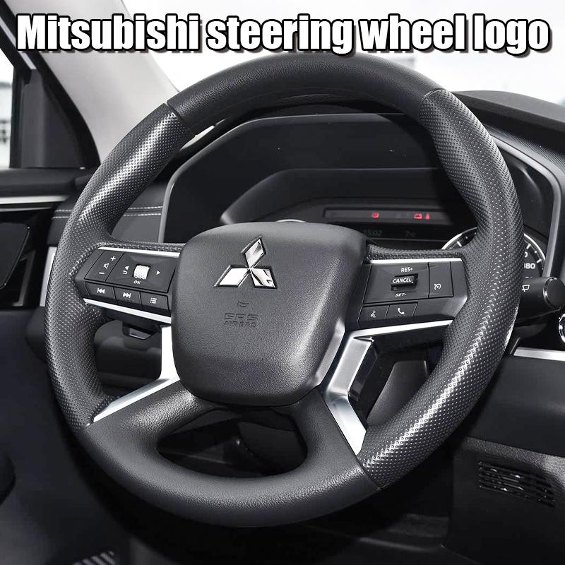 For Mitsubishi Pajero Space Star Xpander Ralliart Delica ASX 1Pc Mitsubishi Logo Steering Wheel Decal 3D Sticker Car Badge Logo