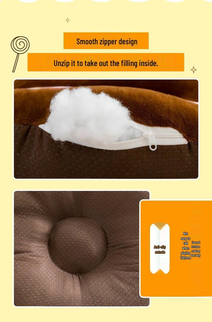 Плюшевое детское сиденье-тренажер с мультяшным рисунком: Детский безопасный диван со спинкой