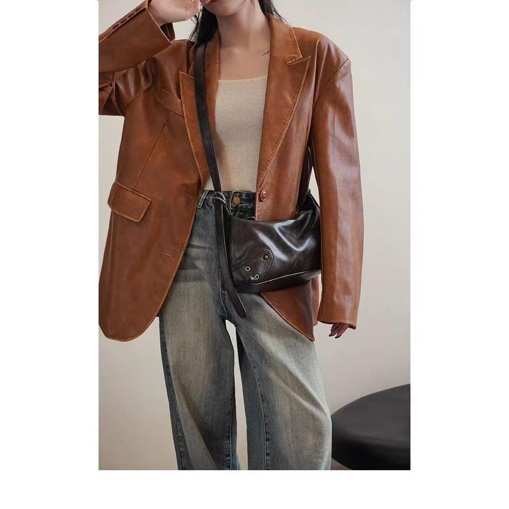 Ielgy Melade Underarm Bag Retro All-Match Shoulder Messenger Bag