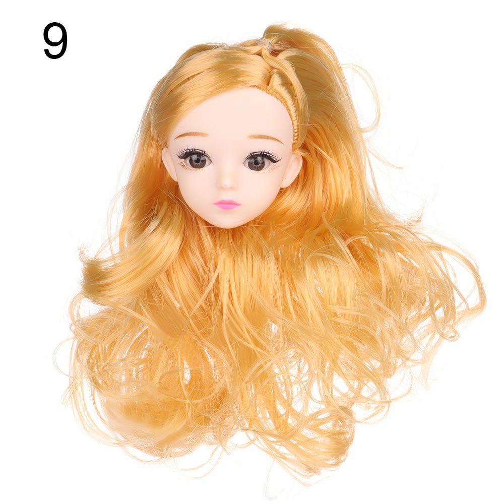 3D Eyes Hairstyles 1/6 BJD Doll Head Ancient Doll Accessories 30 Dolls Joint DIY Head Wear