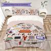 1PC Friends Theme Bedding Quilt Set Quilt Cover Pillowcase Home Decoration Birthday Gift (1 * duvet cover + 2 * pillowcase, without core)A2