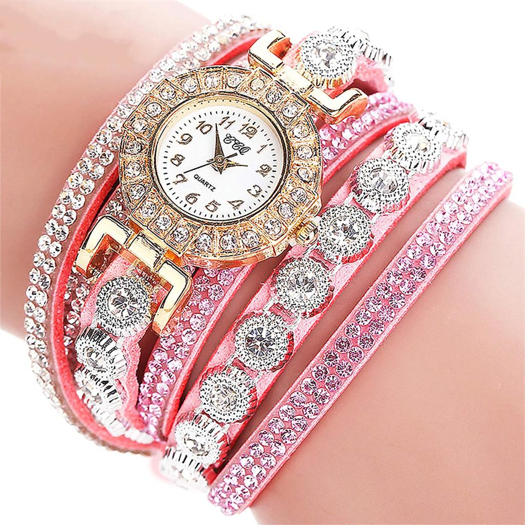 New Style- Small Watch With Diamond, Round Bracelet Watch, Student Fashion, Casual Women's Bracelet Watch
