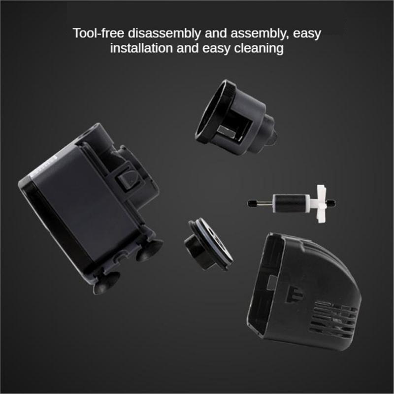 6 Вт 24 Вт 35 Вт 60 Вт Аквариумные водяные насосы для резервуаров, бесшумный погружной водяной фонтанный насос, фильтр для пруда с рыбками с присосками