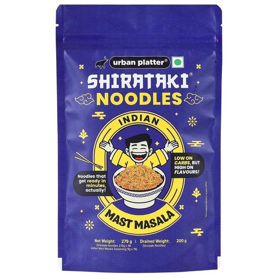 Urban Platter Indian Mast Masala Shirataki Noodles, 279g (Keto-Friendly, Low-Carb, Fat-Free, Instant Noodles | Zesty Indian Mast Masala )