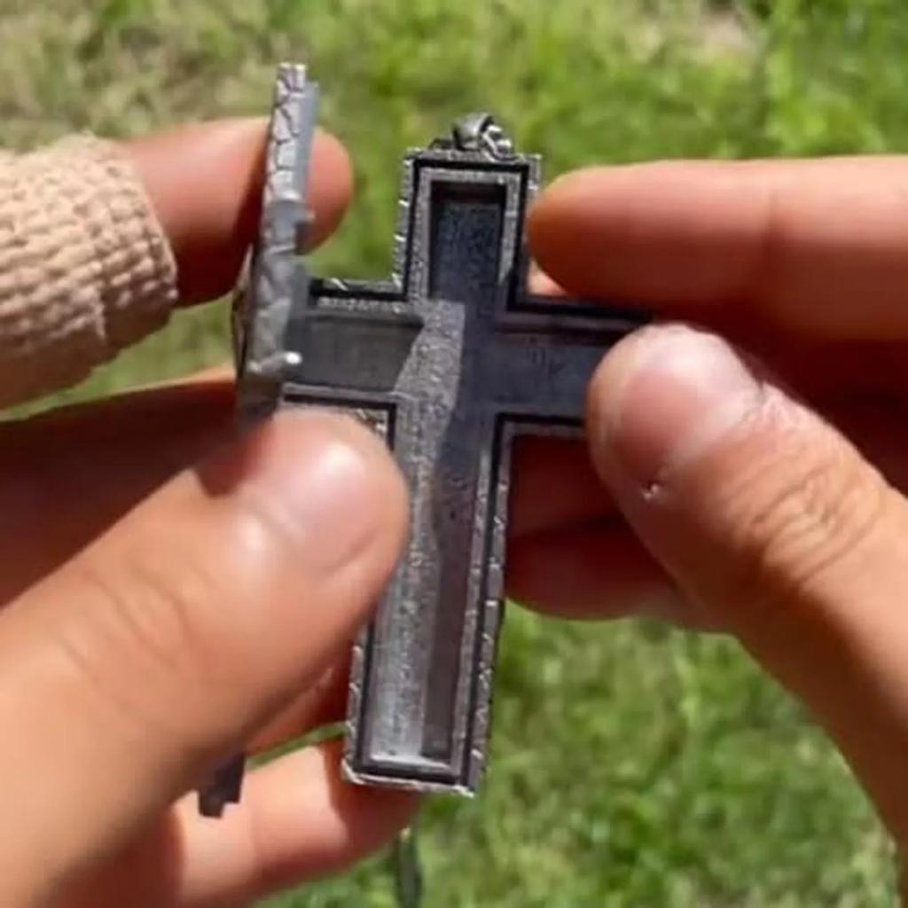 2025, набор ожерелий на Хэллоуин, ожерелье в форме креста с отделением, ожерелье с кулоном в форме креста