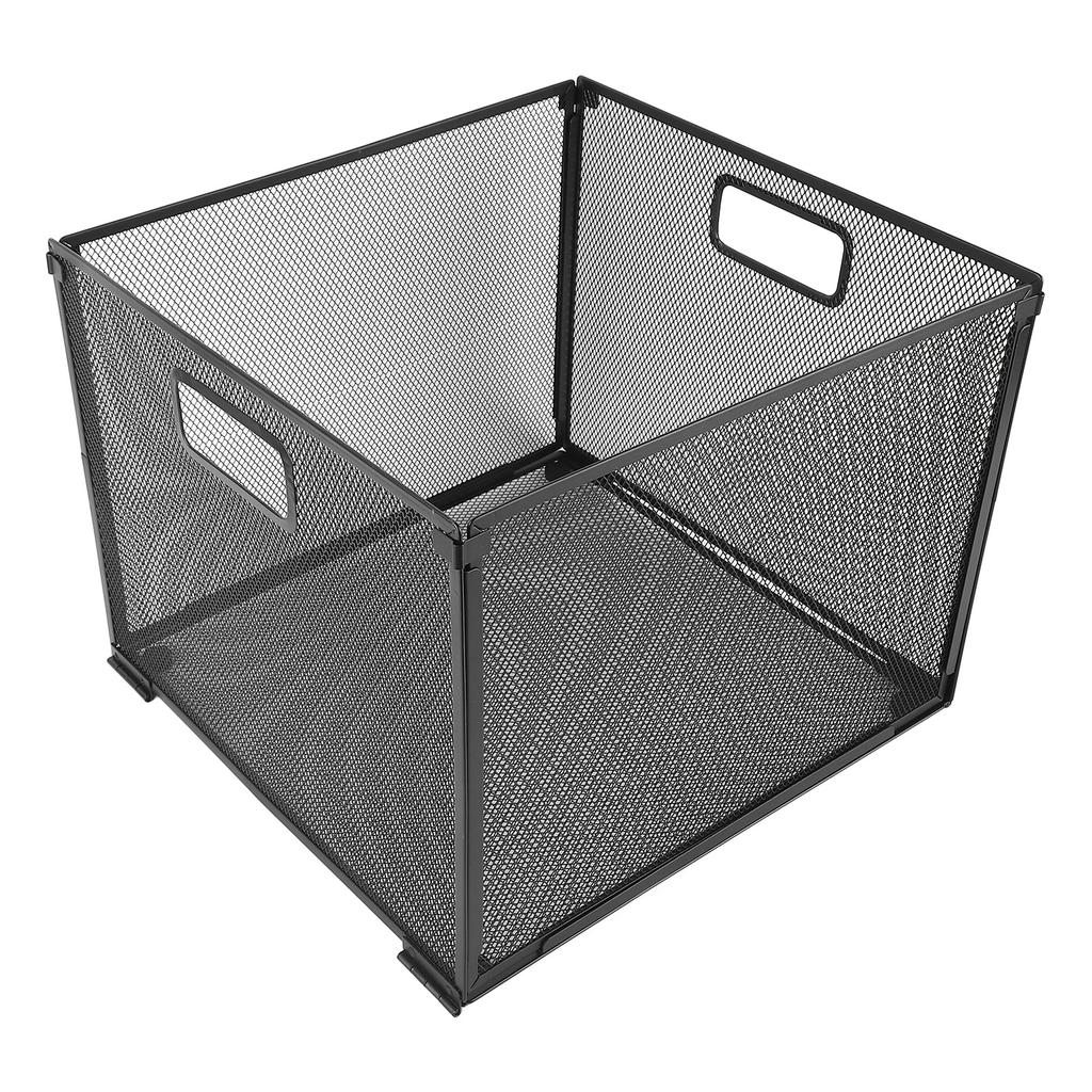 Держатель для файловой корзины, складной, большой емкости, железная сетка, настольный ящик для хранения файлов для книг, журналов